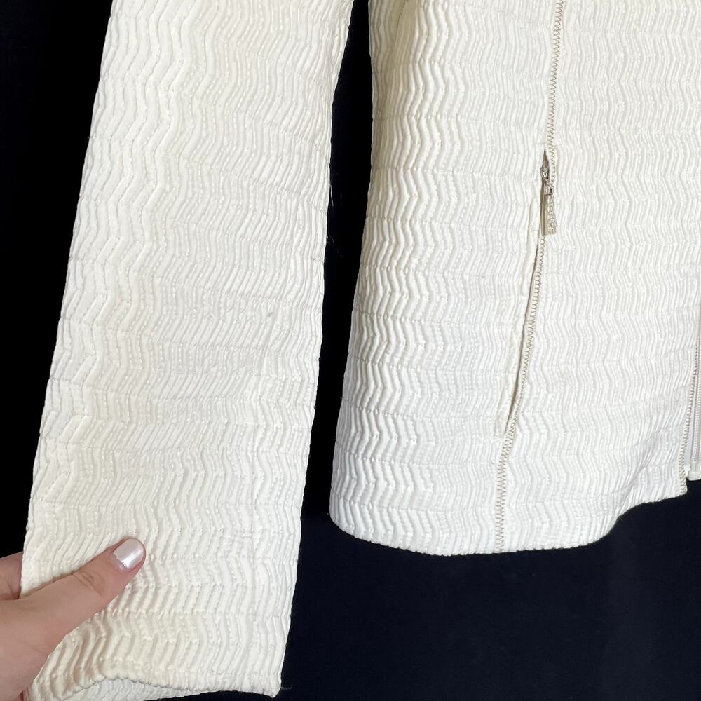 Pendleton White Quilted Full Zip Jacket Pockets N… - image 3